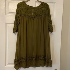 NWOT Olive Green Boutique Dress